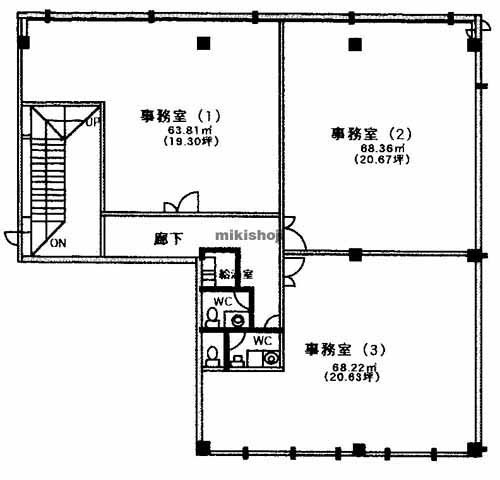 住吉・美野島の三和福岡ビル 平面1