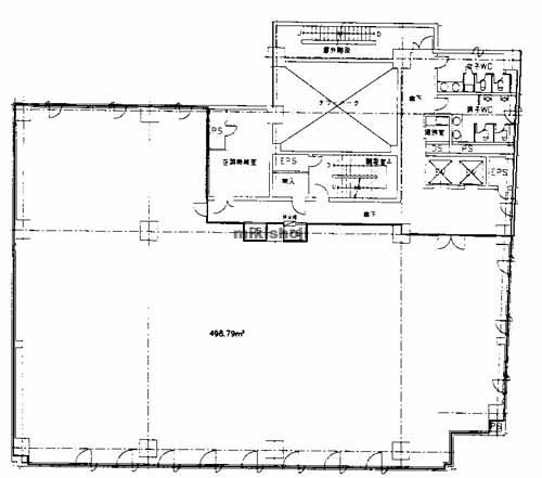 紙屋町地区の広島商中日生ビル 平面1