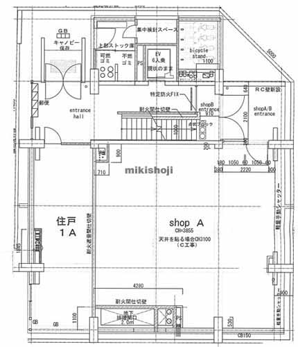 祇園・呉服町の博多古門戸アパートメント 平面1