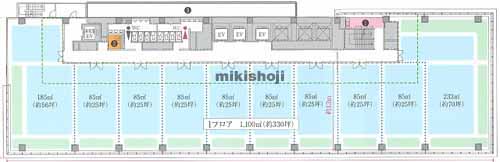 熊本市の日本生命熊本ビル 平面1