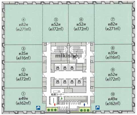 渡辺通・春吉の電気ビル西館 平面1