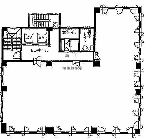 京橋の中島ゴールドビル 平面1