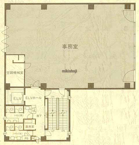 神田平河町・神田佐久間町・神田佐久間河岸の秋葉原村井ビル 平面1