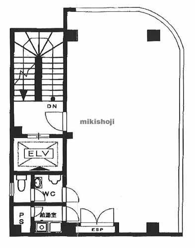 日本橋人形町・堀留町・小舟町・富沢町のルート人形町ビル 平面1