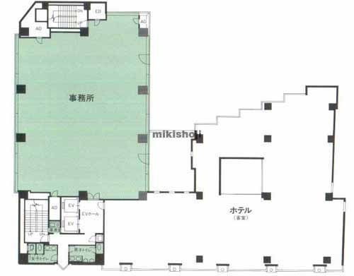 全特六本木ビルＷＥＳＴ 平面1