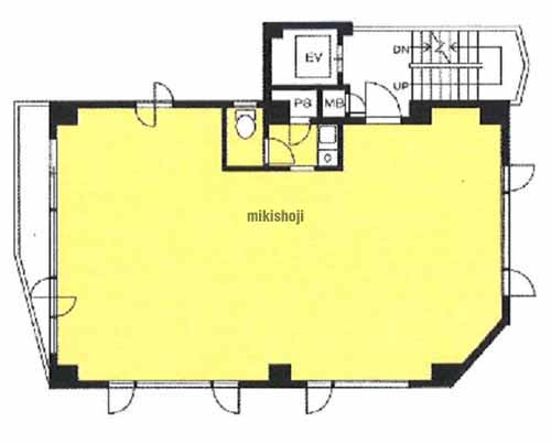 新小川町・山吹町のグローサ・ユー新宿ビル 平面1