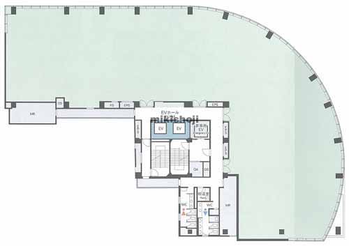 日本橋浜町の住友不動産浜町ビル 平面1
