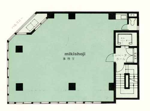 元赤坂大野ビル 平面1
