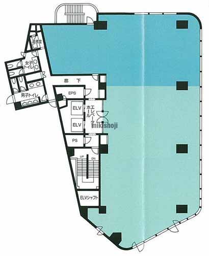 円山町のアレトゥーサ渋谷ビル 平面1