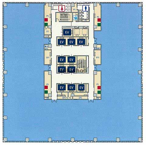 霞が関・永田町のプルデンシャルタワー 平面1