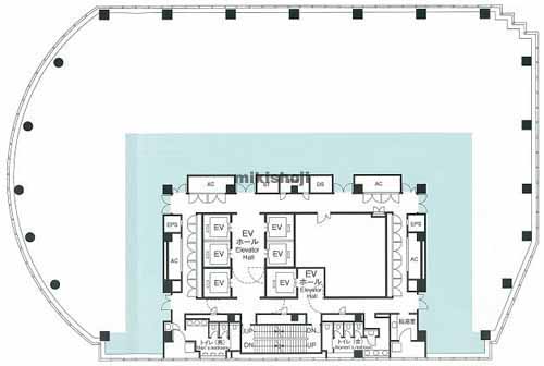 白金・白金台のＮＢＦプラチナタワー 平面1