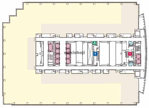 赤坂・元赤坂の赤坂Ｂｉｚタワー 平面1