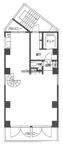 富ヶ谷のエイト・バイ・エイチビル 平面1