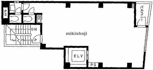 八丁堀の八丁堀ＫＳビル 平面1