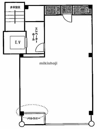 西新宿のフジタ新宿ウエストビルディング 平面1
