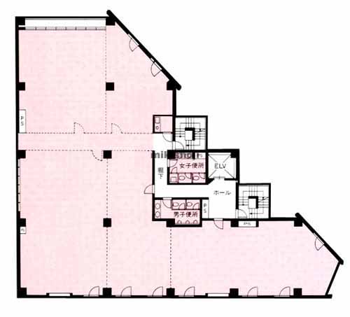 蕨市の花見第３ビル 平面1