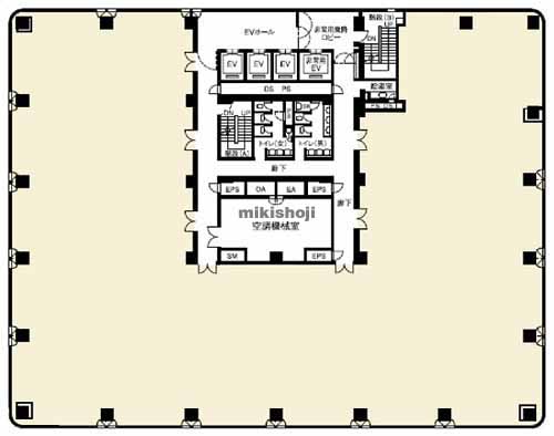 新潟市のメットライフ新潟テレコムビル 平面1
