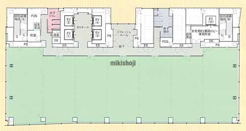 新潟市の万代島ビル 平面1